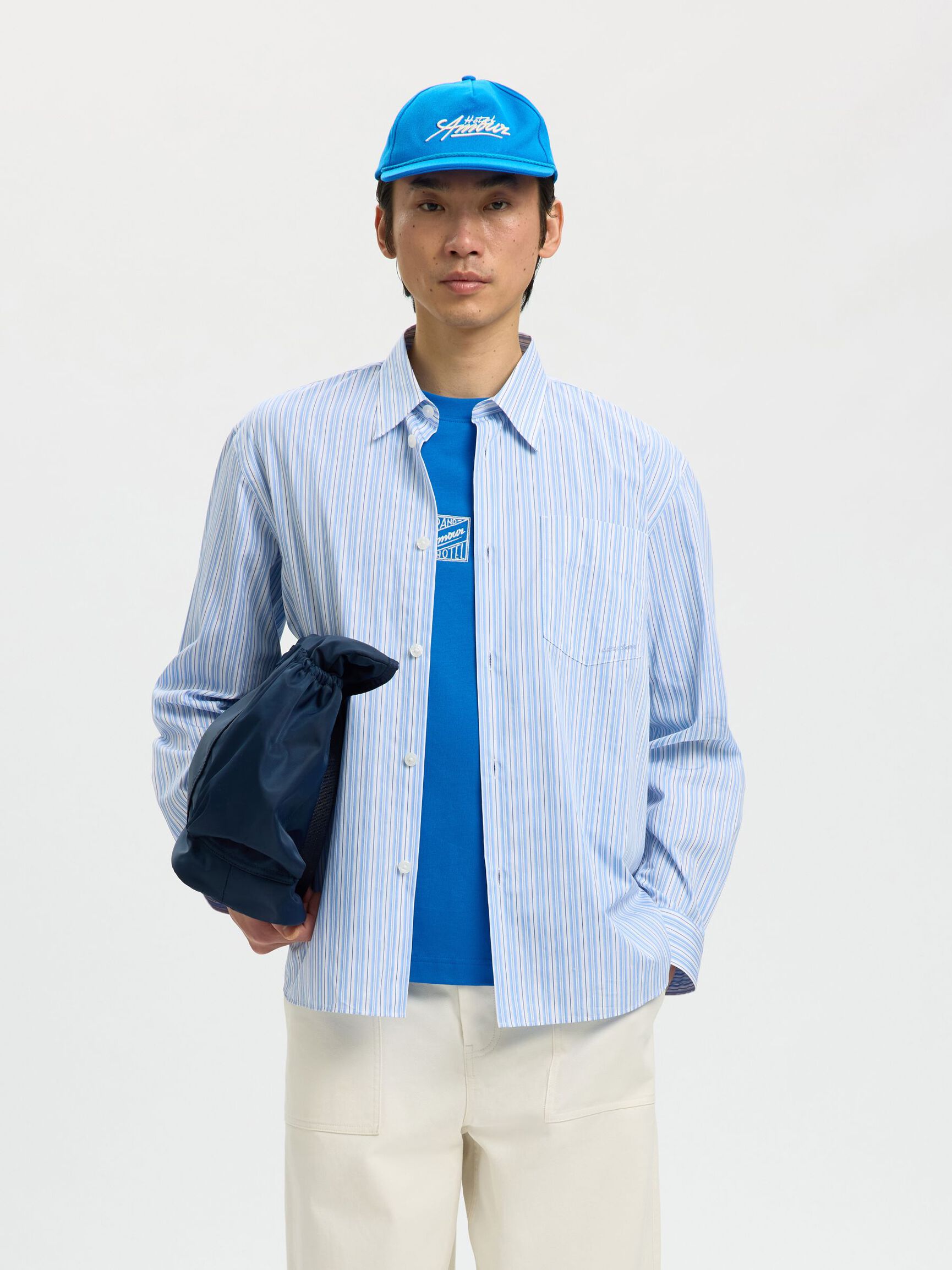 EMBROIDERED CAP, Victoria Blue, highres