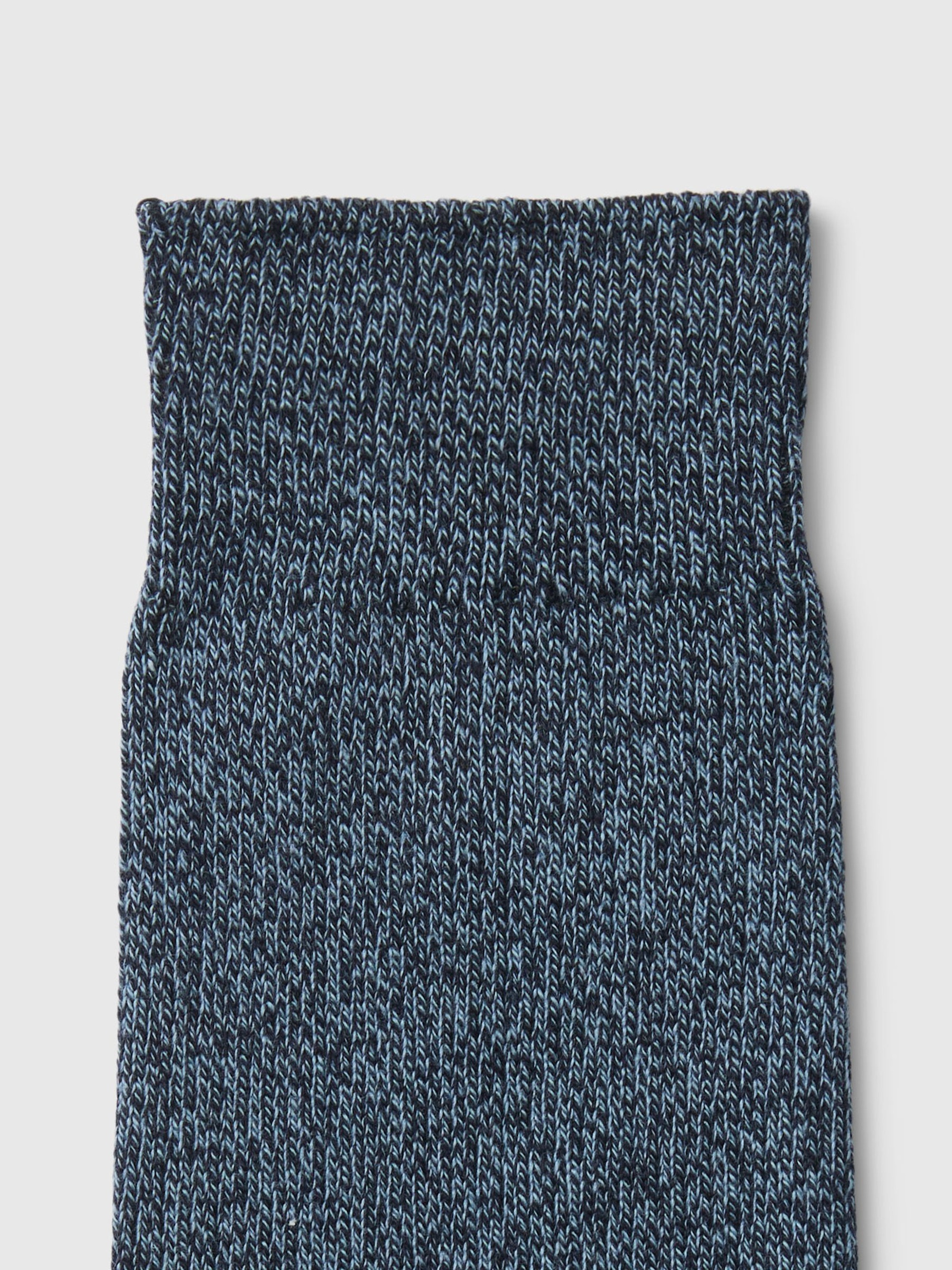 COTTON BLEND SOCKS, Sky Captain, highres
