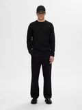 Selected 100% COTTON CREWNECK JUMPER, Black, highres - 16094385_Black_005.jpg