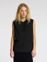 TAILORED GILET, Black, highres