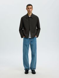 TAILORED OVERSHIRT, Peat, highres