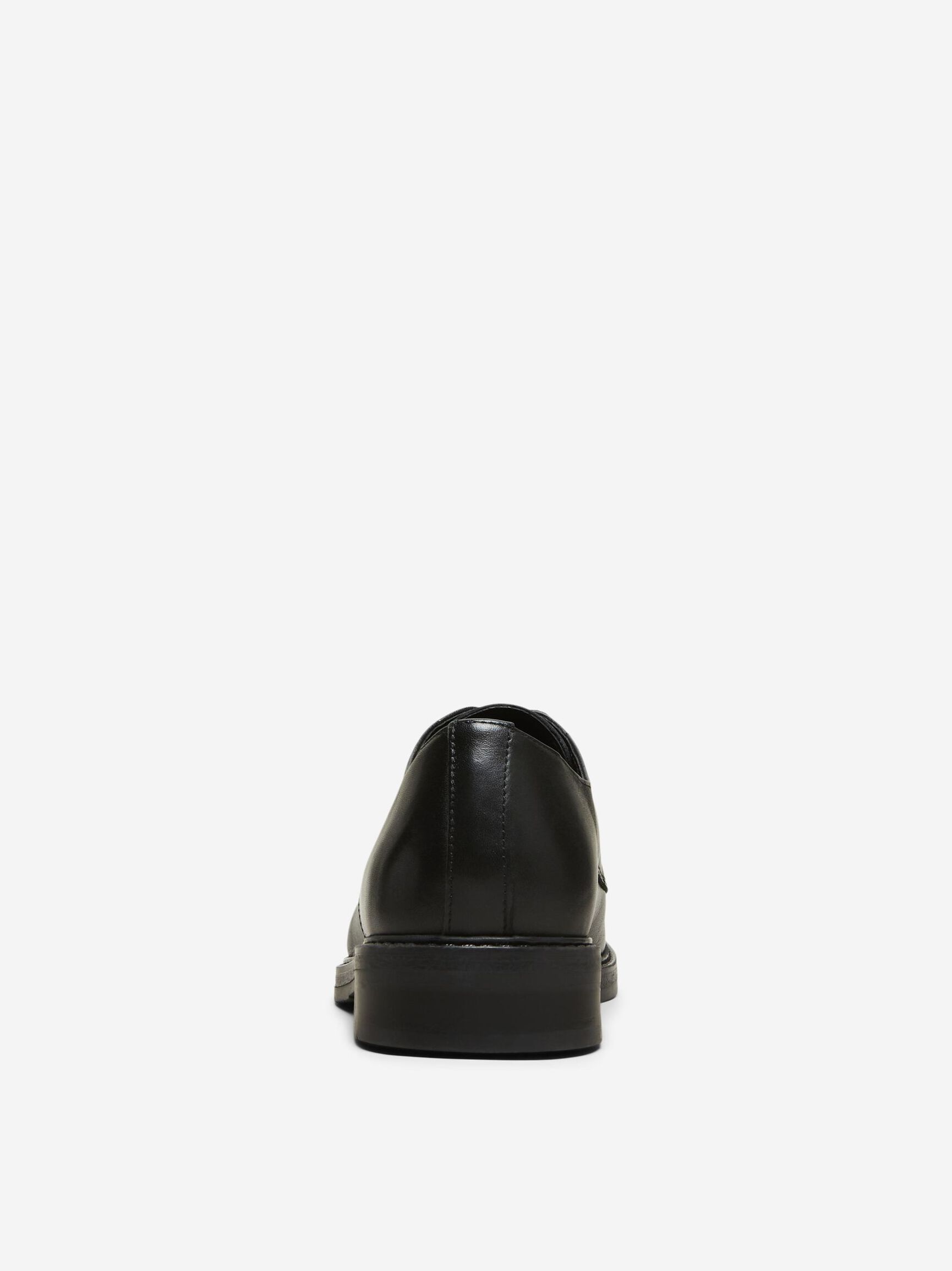 LEATHER DERBY SHOES, Black, highres