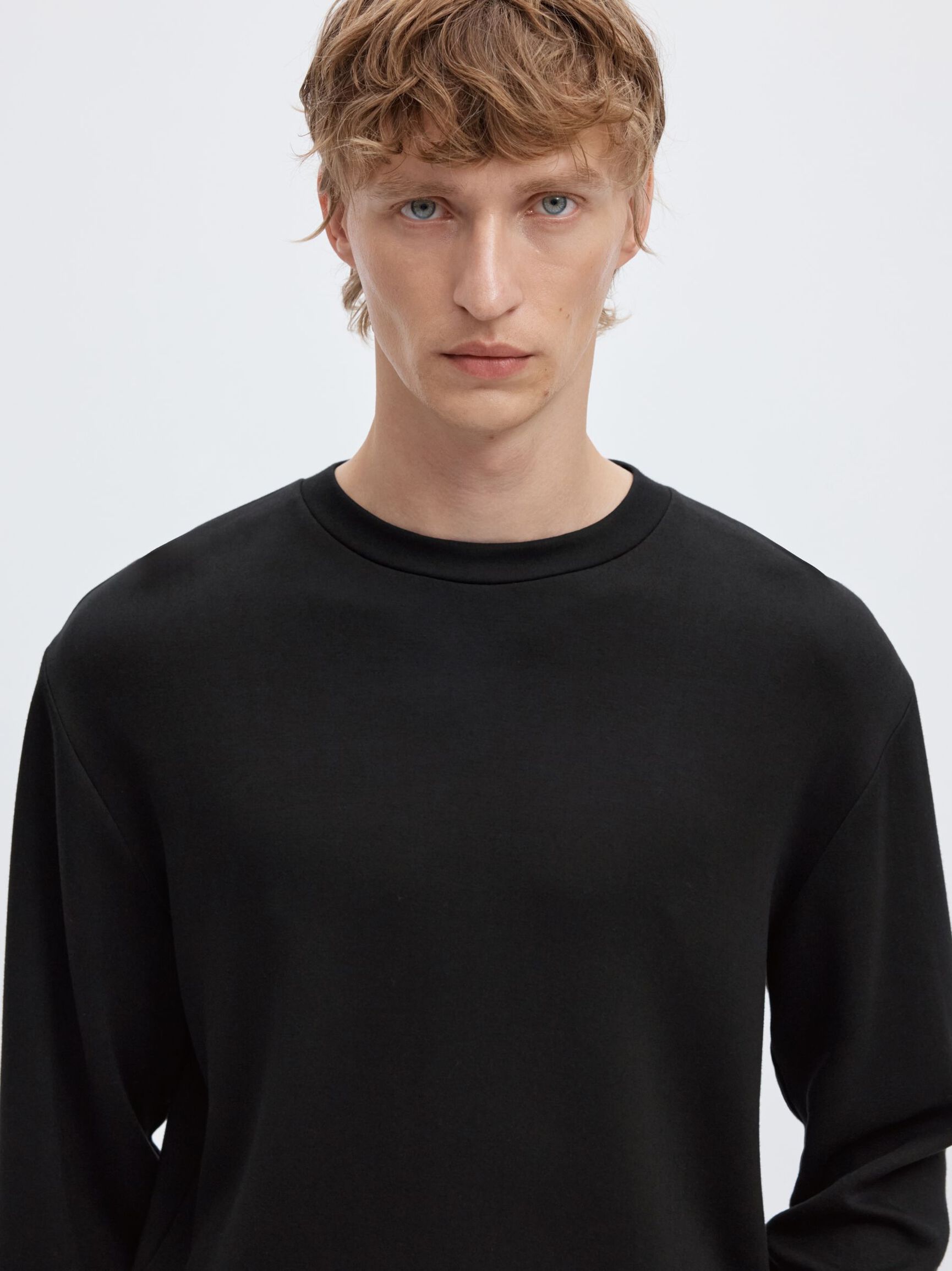 BLUZA SPORTOWA, Black, highres