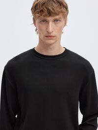 BLUZA SPORTOWA, Black, highres