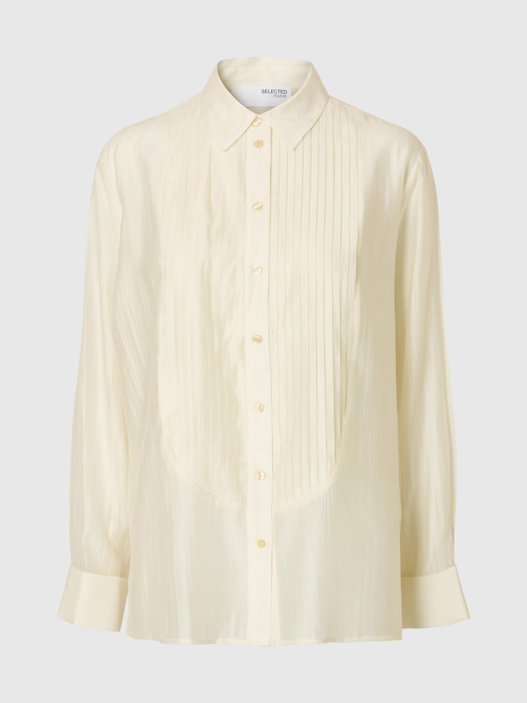 RELAXED FIT TUXEDO SHIRT, Angora, highres