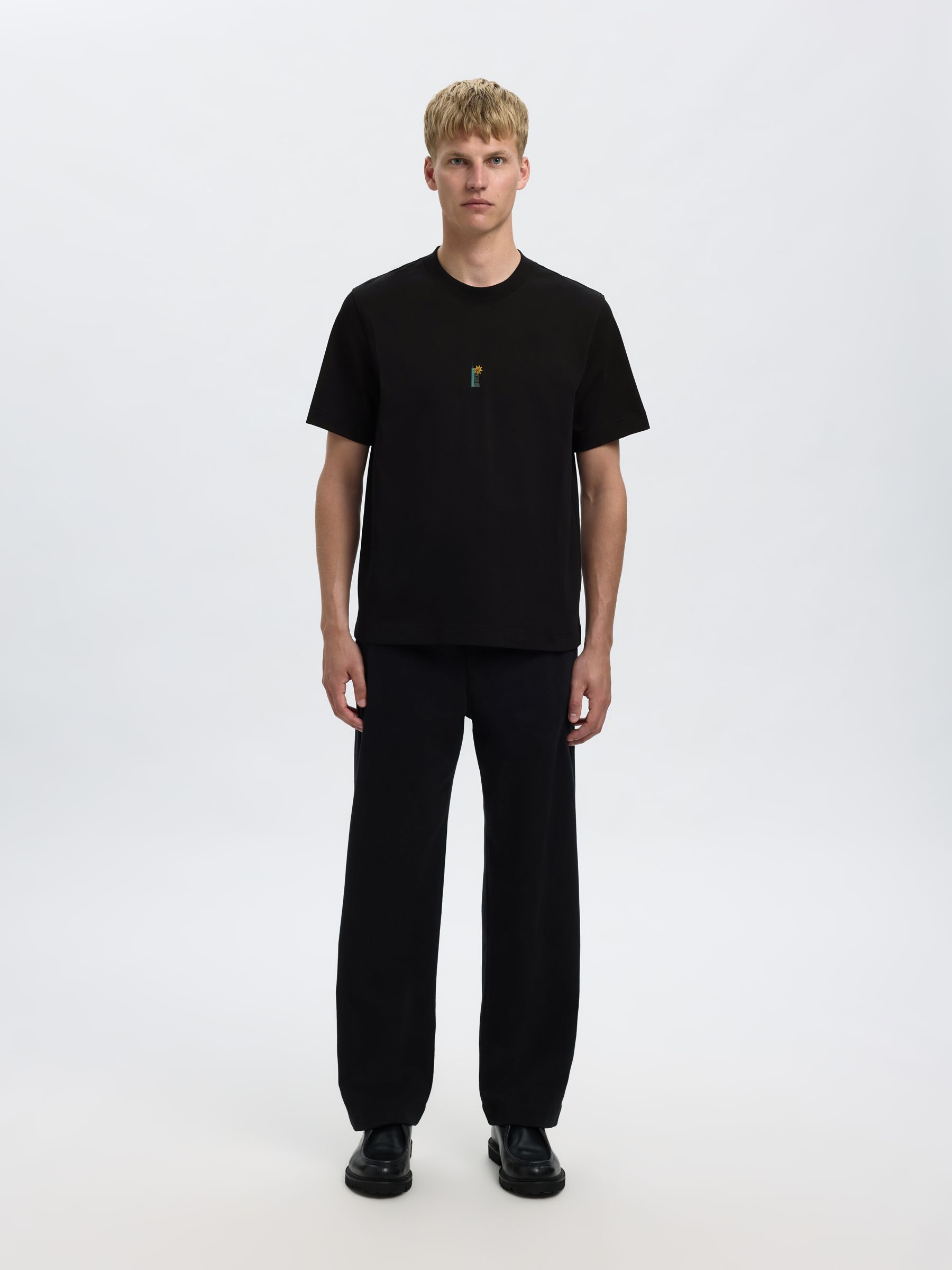 PRINTED REGULAR FIT T-SHIRT, Black, highres