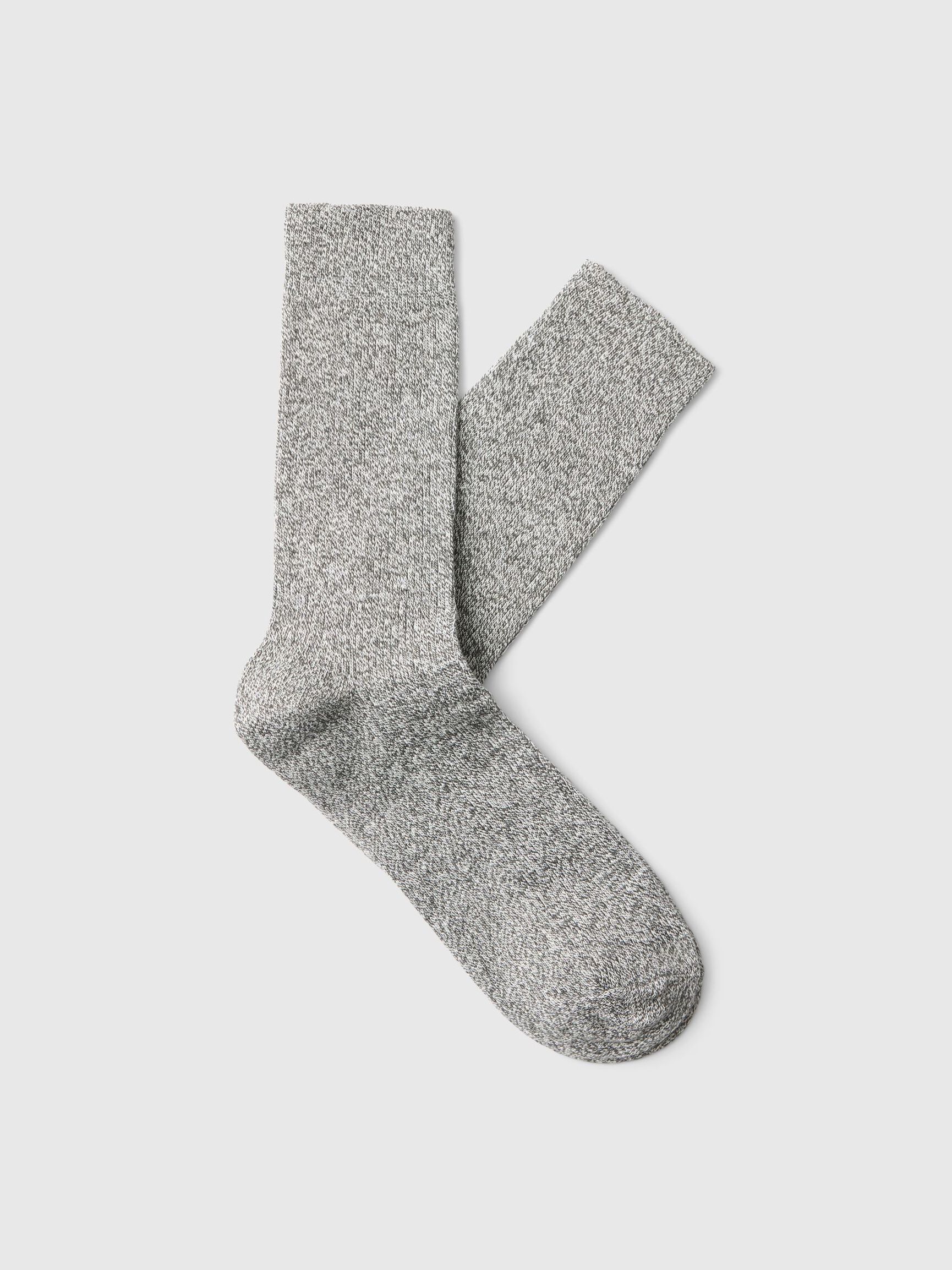 COTTON BLEND SOCKS, Silver Birch, highres
