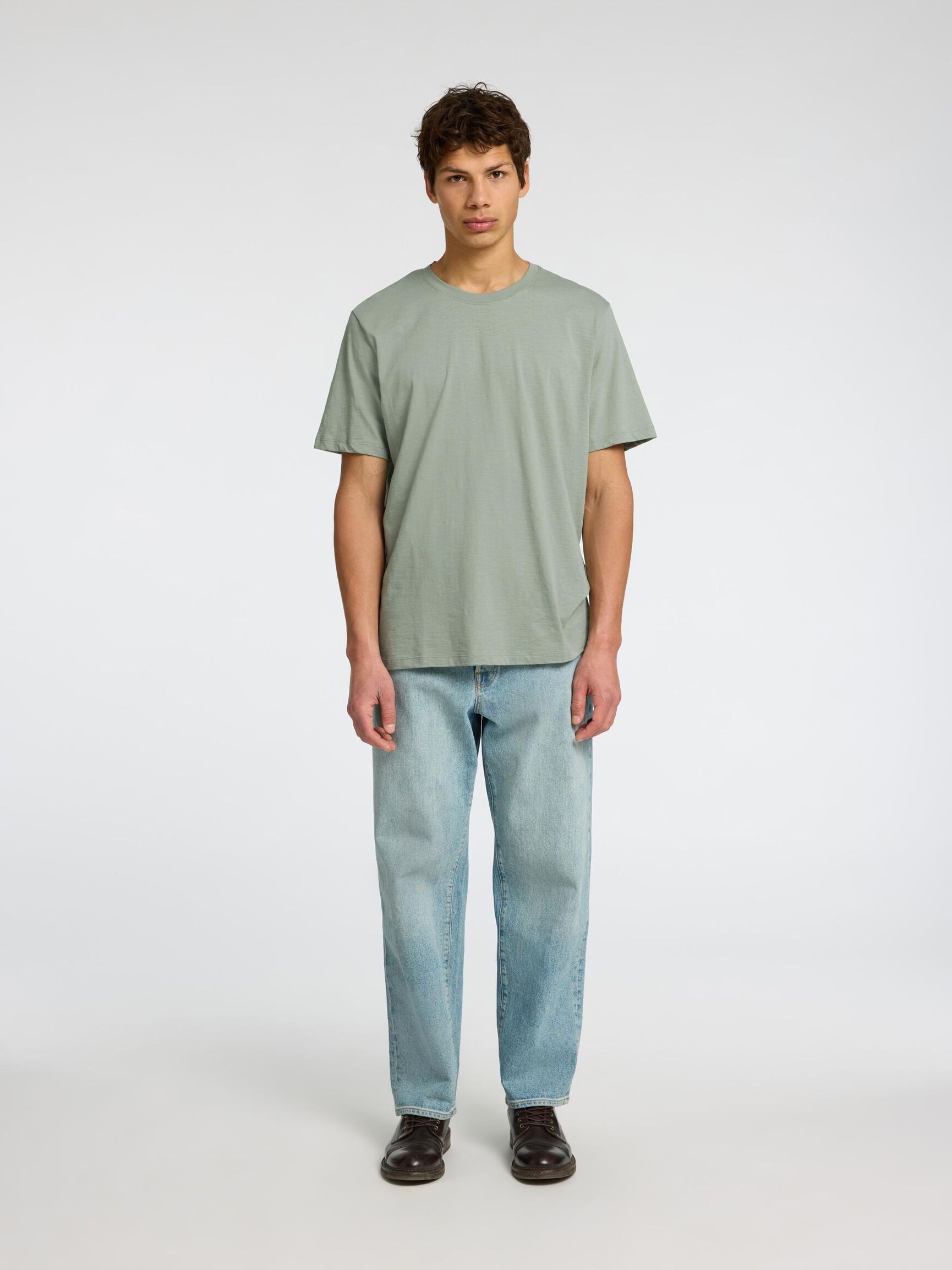 COTTON SLUB T-SHIRT, Iceberg Green, highres