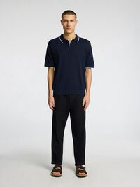 CROPPED RELAXED FIT TROUSERS, Black, highres