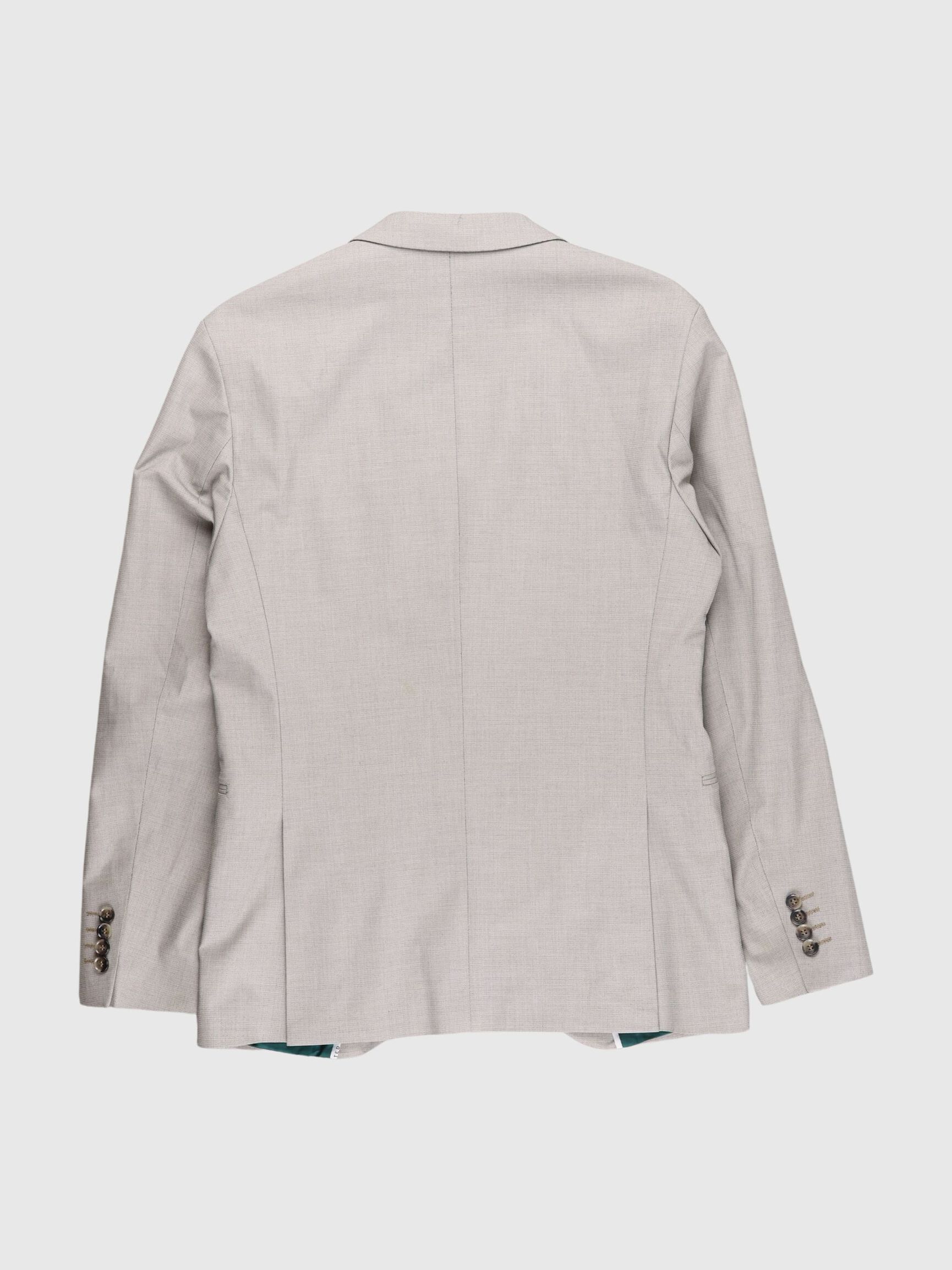 SLIM FIT VAN GERECYCLED POLYESTER BLAZER, Sand, highres