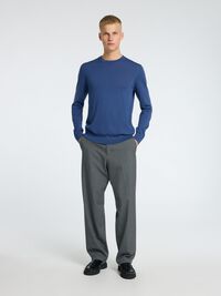 220 LOOSE-FIT TROUSERS, Grey Melange, highres