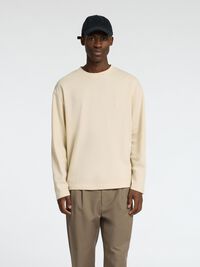 LOOSE FIT LANGÆRMET T-SHIRT, Oatmeal, highres