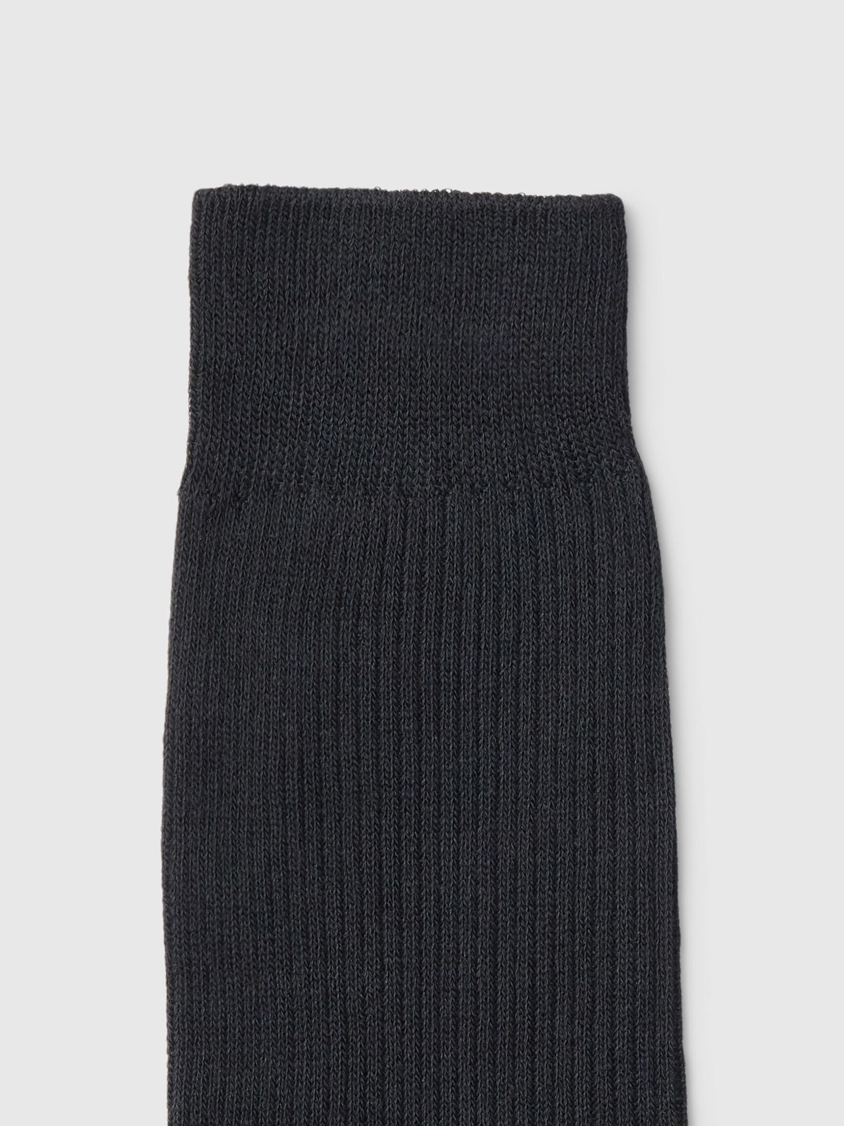 COTTON BLEND SOCKS, Black, highres