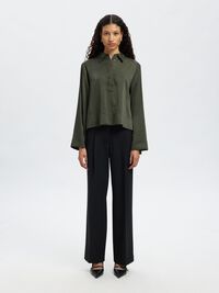 VISKOSEMIX CROP-BLUSE, Deep Depths, highres