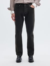 175 SLIM FIT JEANS, Black Denim, highres