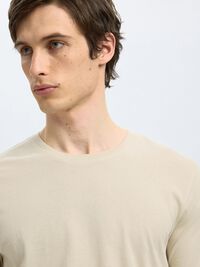 REGULAR T-SHIRT, Oatmeal, highres