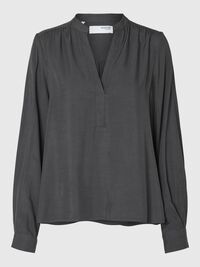 CUELLO EN V BLUSA DE CUELLO EN PICO, Volcanic Ash, highres