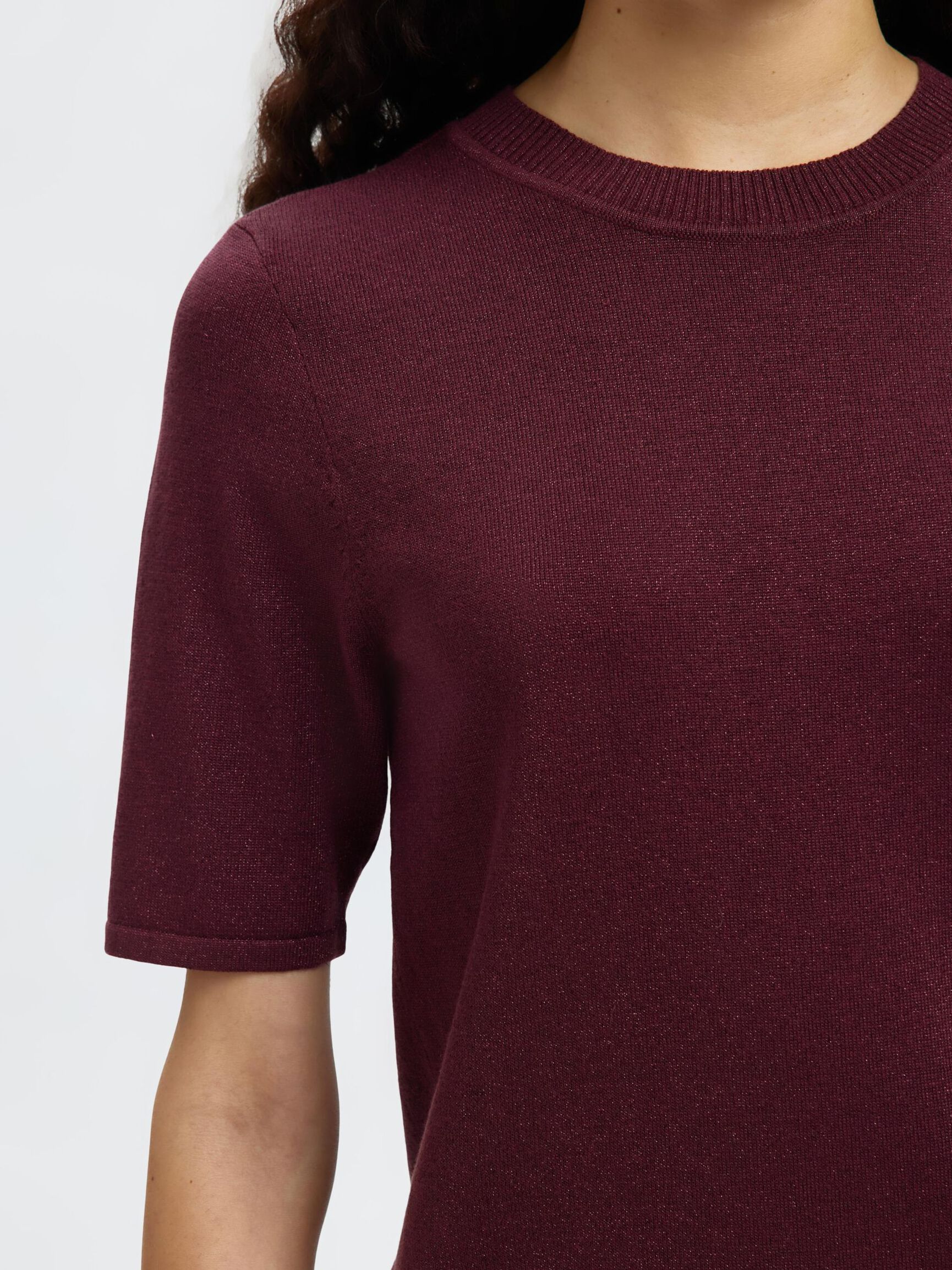 GLITTER KNITTED TOP, Fig, highres