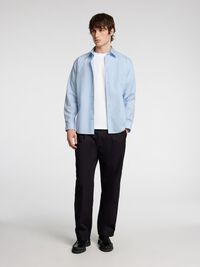 RELAXED FIT LONG SLEEVED SHIRT, Cashmere Blue, highres