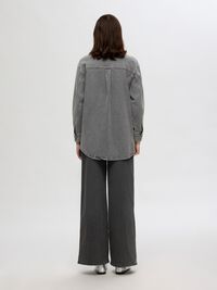 OVERSIZED JEANSHEMD, Grey Denim, highres
