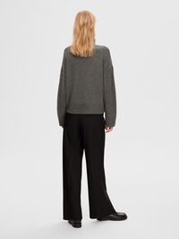 WOLLGEMISCH ROLLKRAGEN PULLOVER, Medium Grey Melange, highres