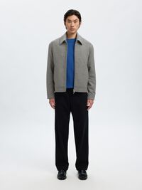 WOLLMIX KURZJACKE, Grey Melange, highres