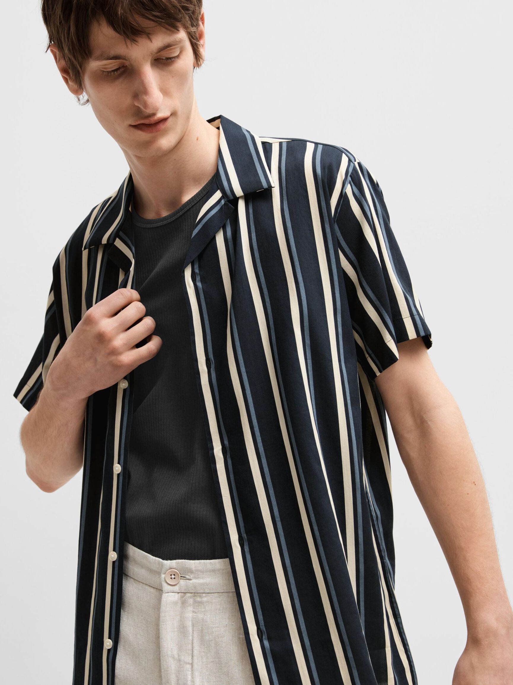 CUBAN COLLAR SHIRT, Sky Captain, highres