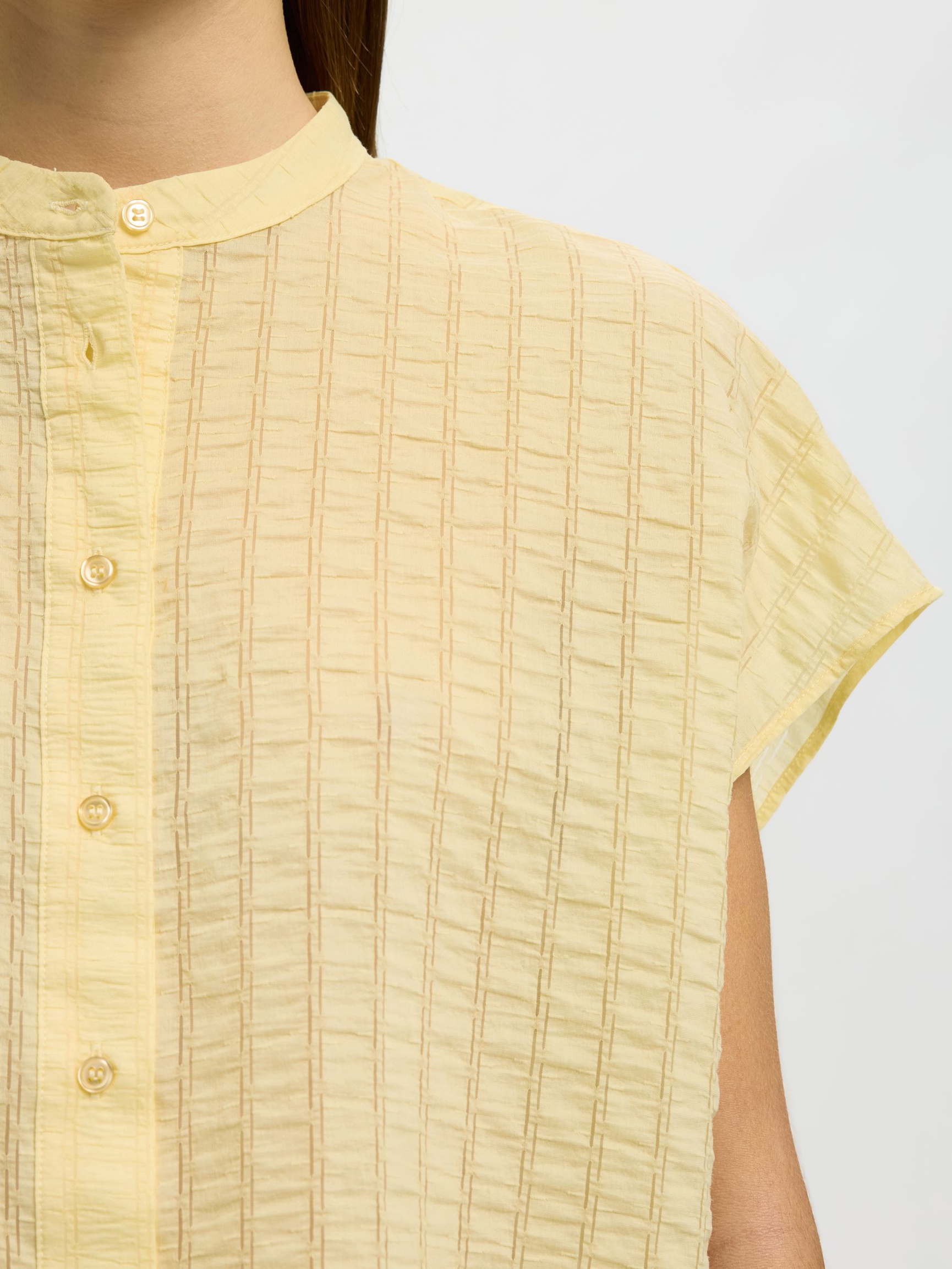 OVERSIZED SHORT SLEEVED SHIRT, Italian Straw, highres