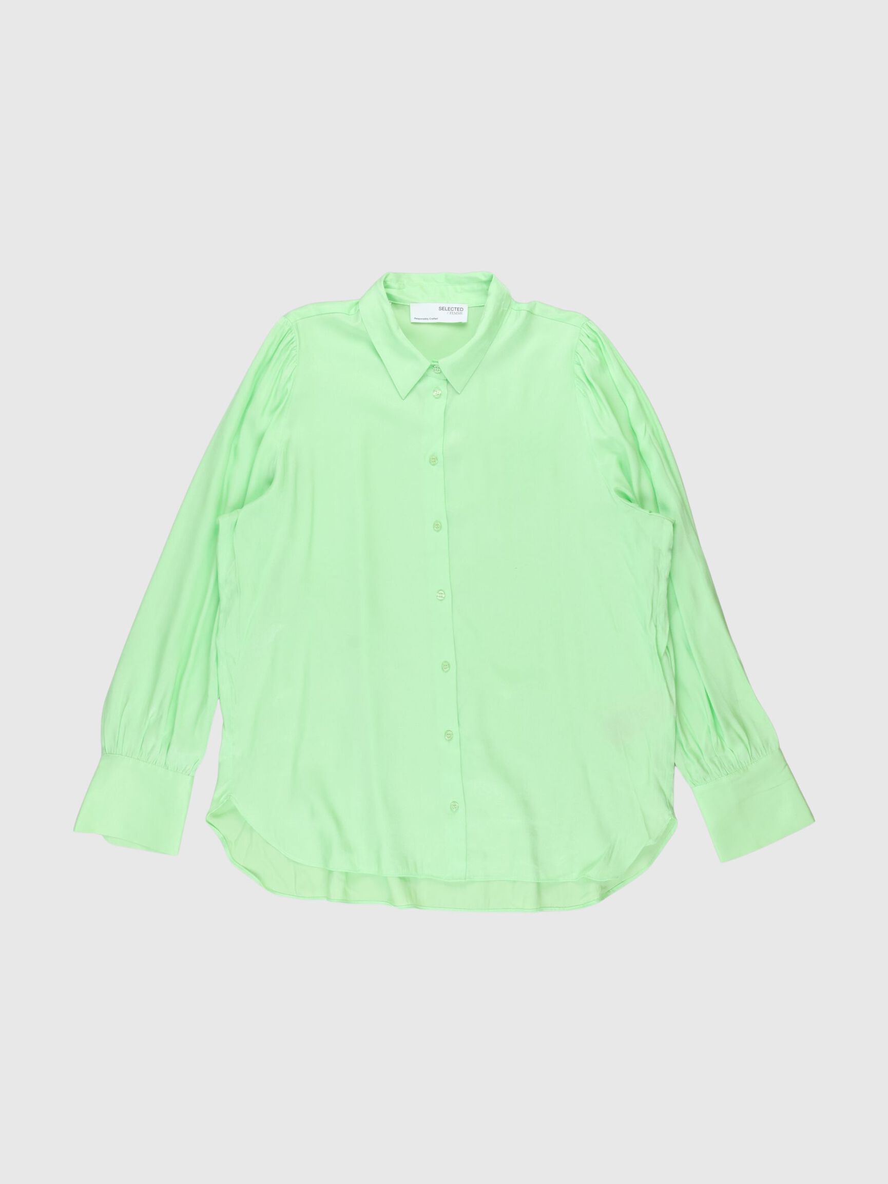 SATIN CHEMISE, Pistachio Green, highres