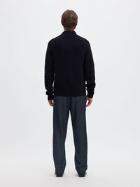 ORGANIC COTTON SHAWL COLLAR CARDIGAN, Sky Captain, highres