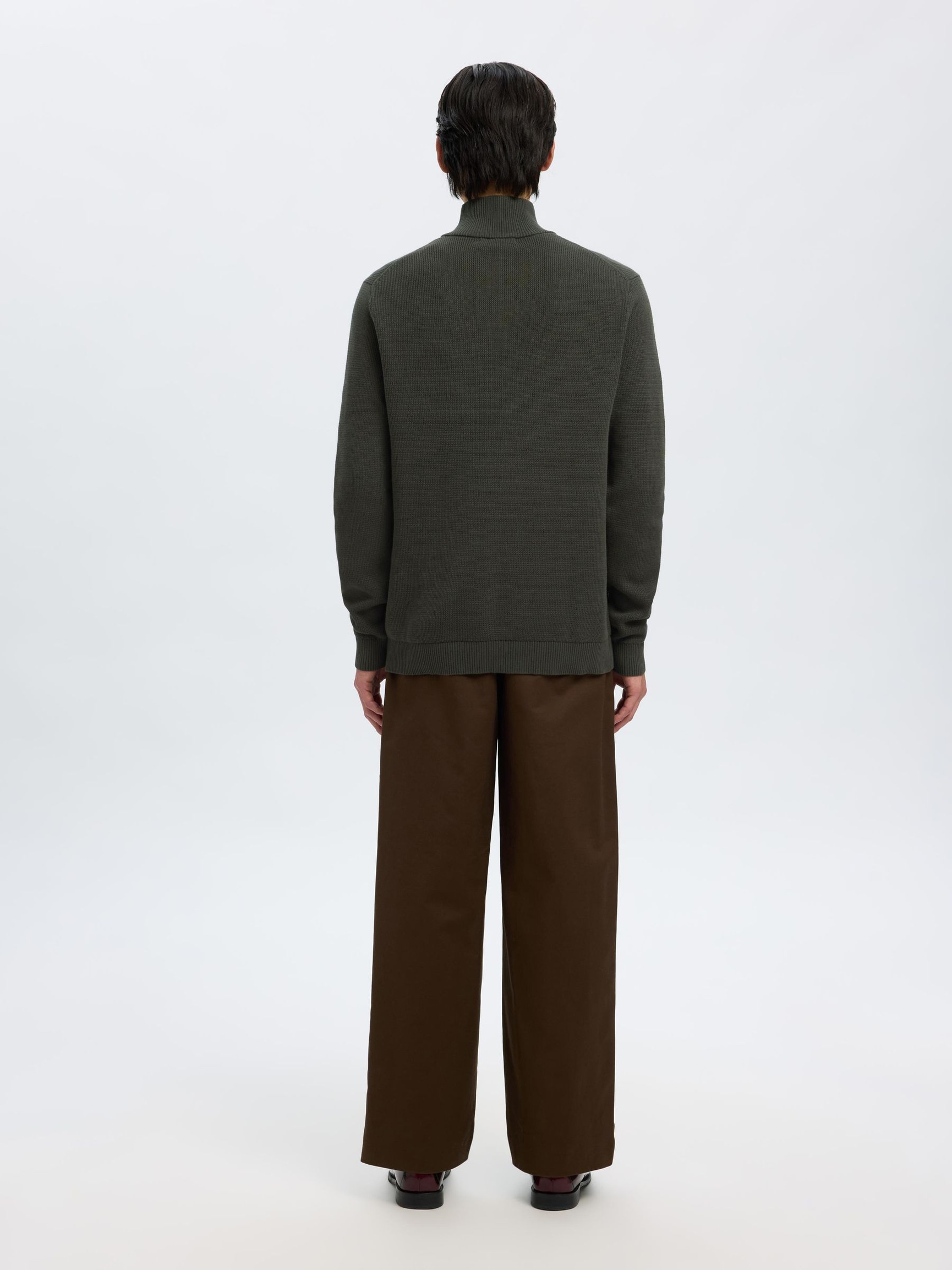 HALF-ZIP JUMPER, Deep Forest, highres