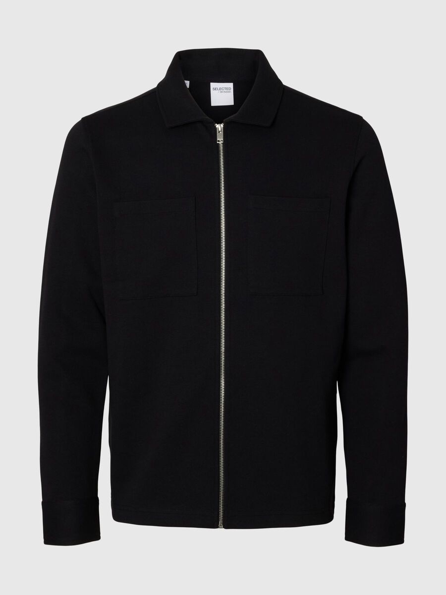 Selected REISSVERSCHLUSS SWEATJACKE, Black, highres - 16099996_Black_001.jpg