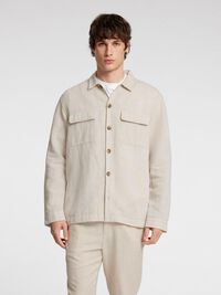 LINNENMIX OVERSHIRT, Pure Cashmere, highres