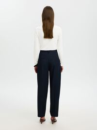 BASIC HIGH NECK LONG SLEEVED TOP, Snow White, highres