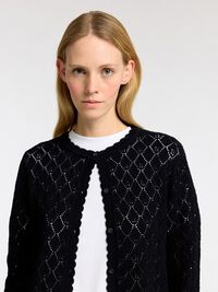 STRUCTURED FIT STRICKJACKE, Black, highres