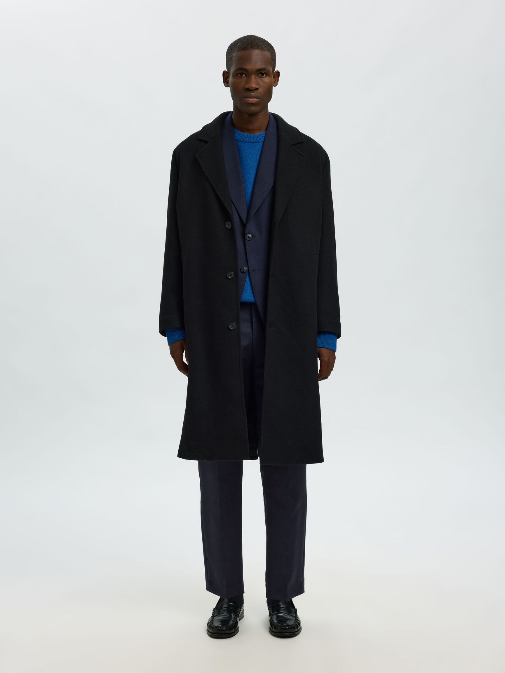 100% WOOL SUIT TROUSERS, Dark Sapphire, highres