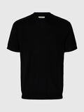 Selected 100% MERINOWOL T-SHIRT, Black, highres - 16096370_Black_001.jpg