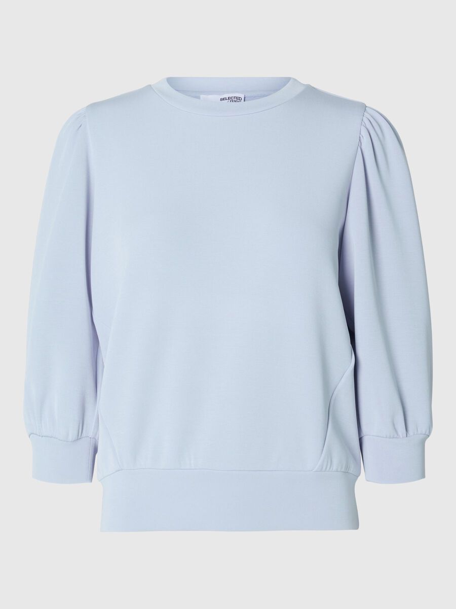 Selected PUFFÄRMEL SWEATSHIRT, Cashmere Blue, highres - 16082379_CashmereBlue_001.jpg