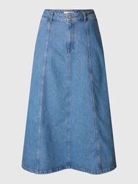 MIDI DENIM ROK, Medium Blue Denim, highres
