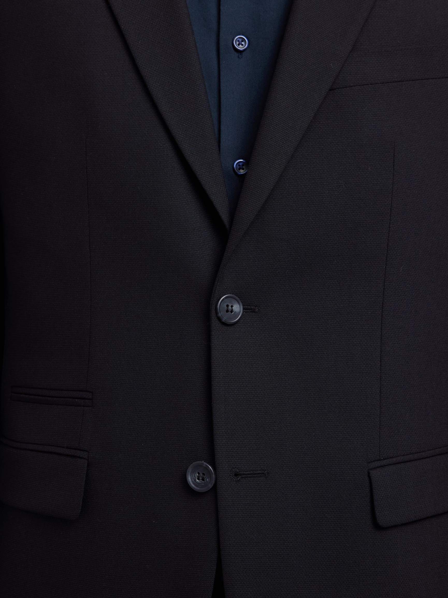 GEWEBTER WOLLGEMISCH BLAZER, Black, highres