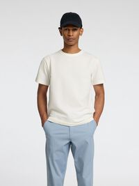 SEERSUCKER T-SHIRT, Egret, highres