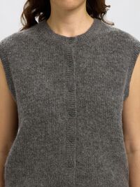 GILET A MAGLIA, Medium Grey Melange, highres