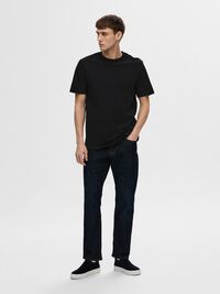 SHORT-SLEEVED RELAXED FIT T-SHIRT, Black, highres