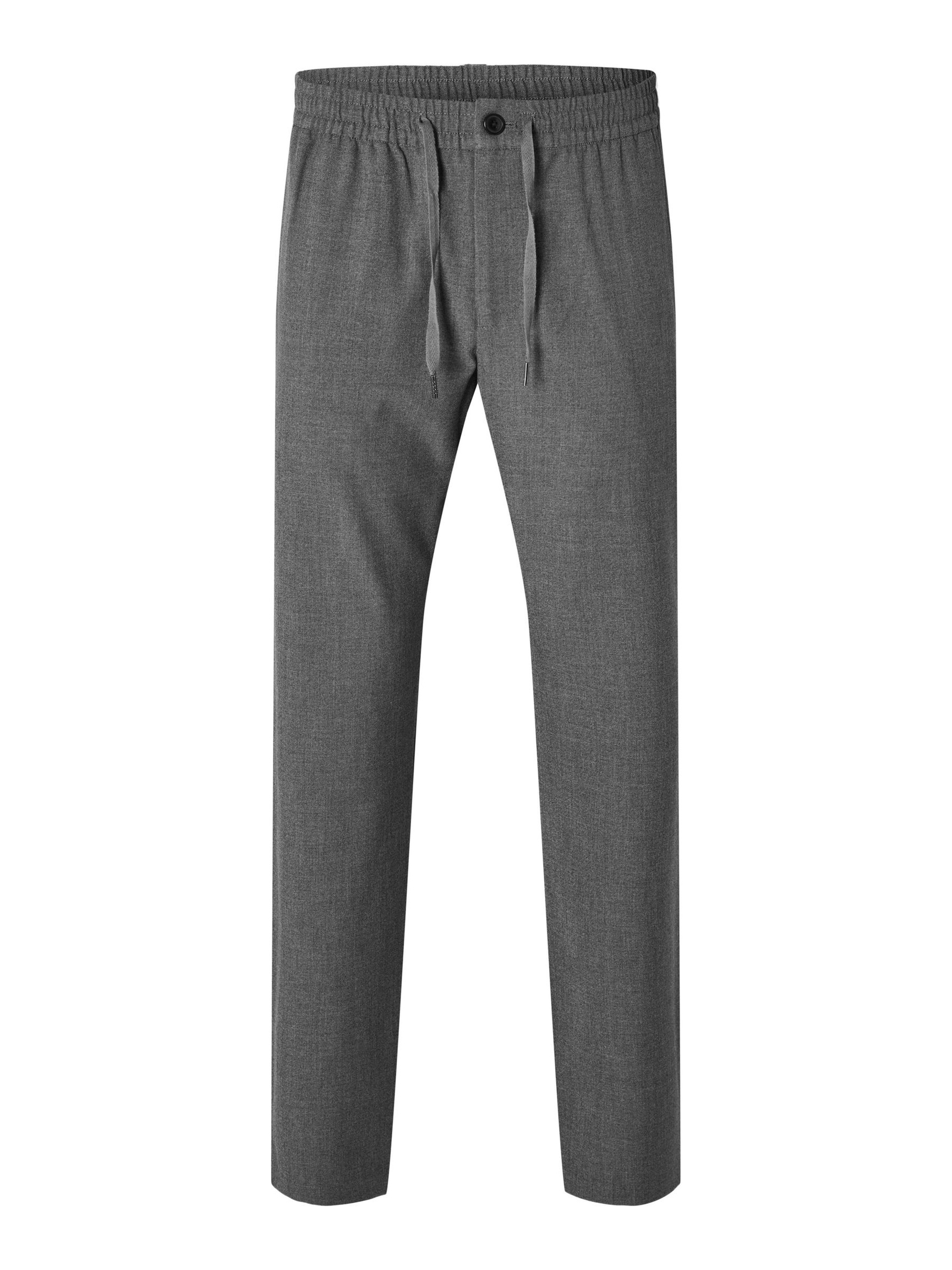 196 COUPE DROITE PANTALON, Grey Melange, highres
