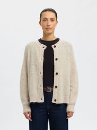 LONG-SLEEVED CARDIGAN, Birch, highres
