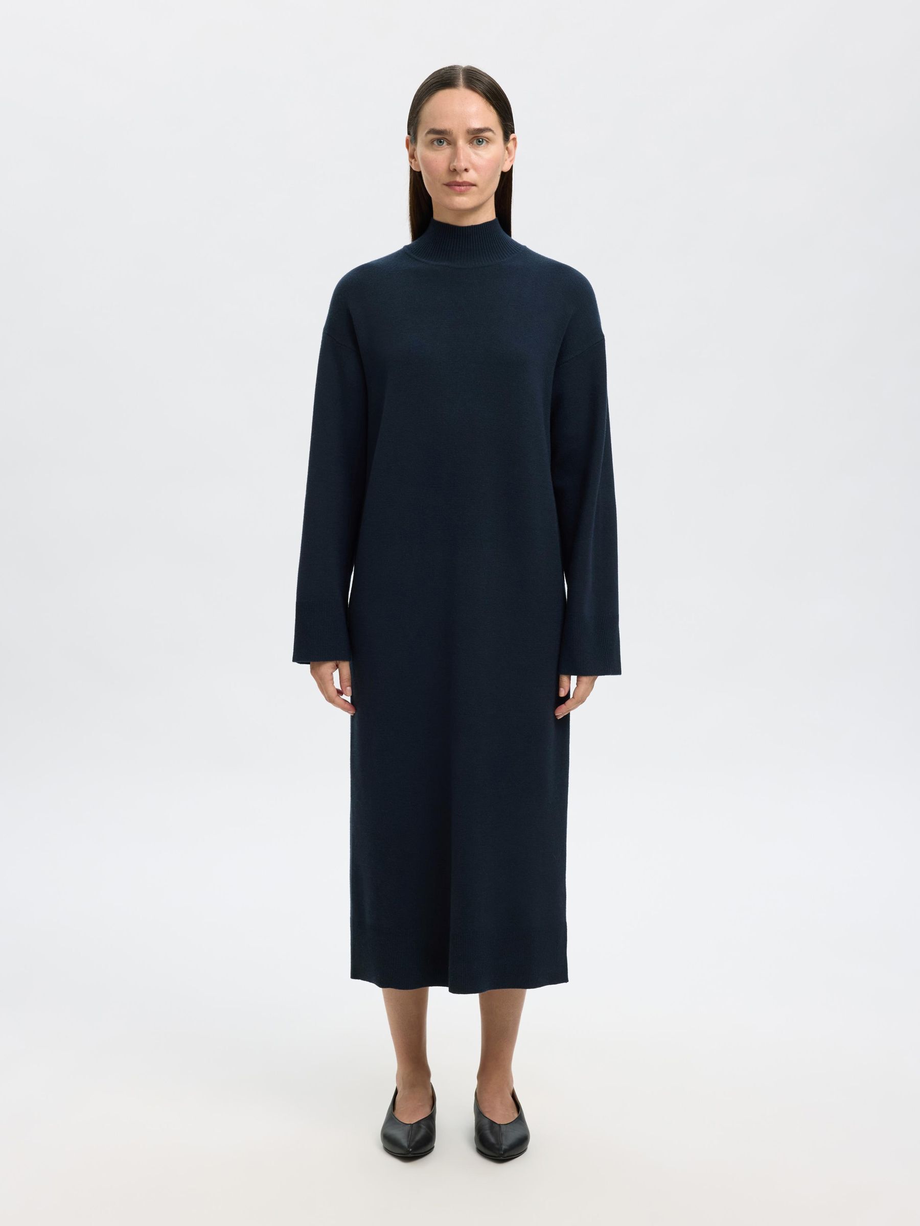 MAXI STRICKKLEID, Dark Sapphire, highres