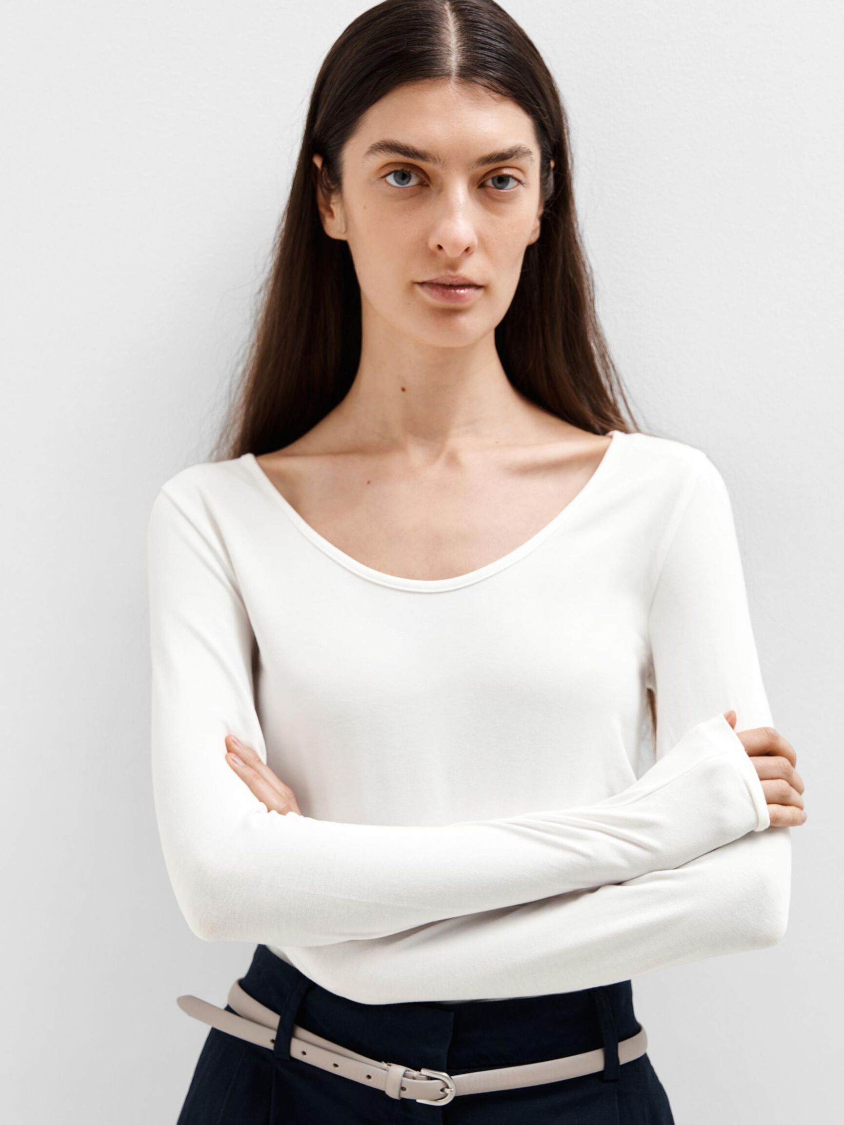 REVERSIBLE LONG SLEEVED T-SHIRT, Snow White, highres