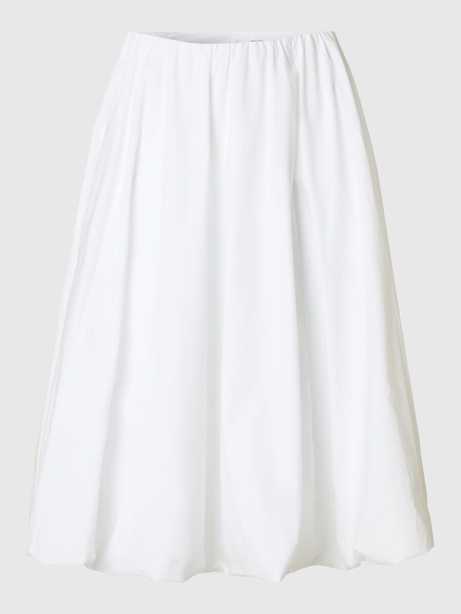 Selected BUBBLE HEM MIDIROCK, Bright White, highres - 16099016_BrightWhite_001.jpg