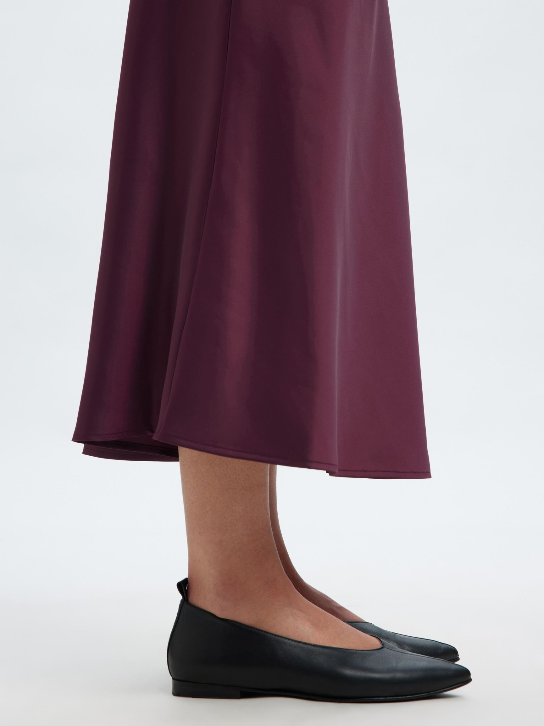 SATIJN MIDDELLANGE ROK, Fig, highres