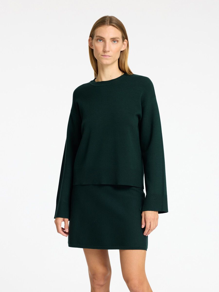 Selected VISKOSEMIX STRICKPULLOVER, Scarab, highres - 16096169_Scarab_003.jpg